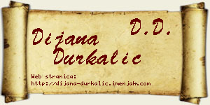 Dijana Durkalić vizit kartica
